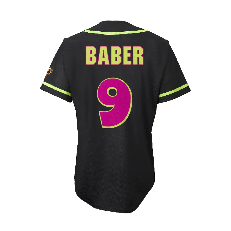 Party Animals Dustin Baber #9 EvoShield Jersey - Black Hip Men's Retro