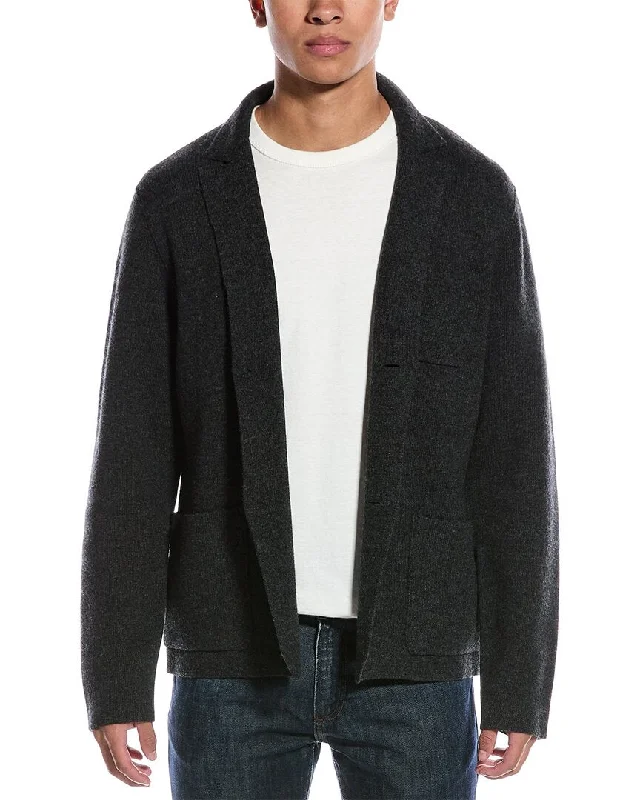 Vince Notched Wool & Cashmere-Blend Jacket Casual Men's Loose