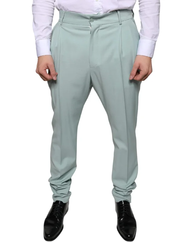 Dolce & Gabbana Mint  Cotton Dress Men's Pants Cclassic Men's Tweed