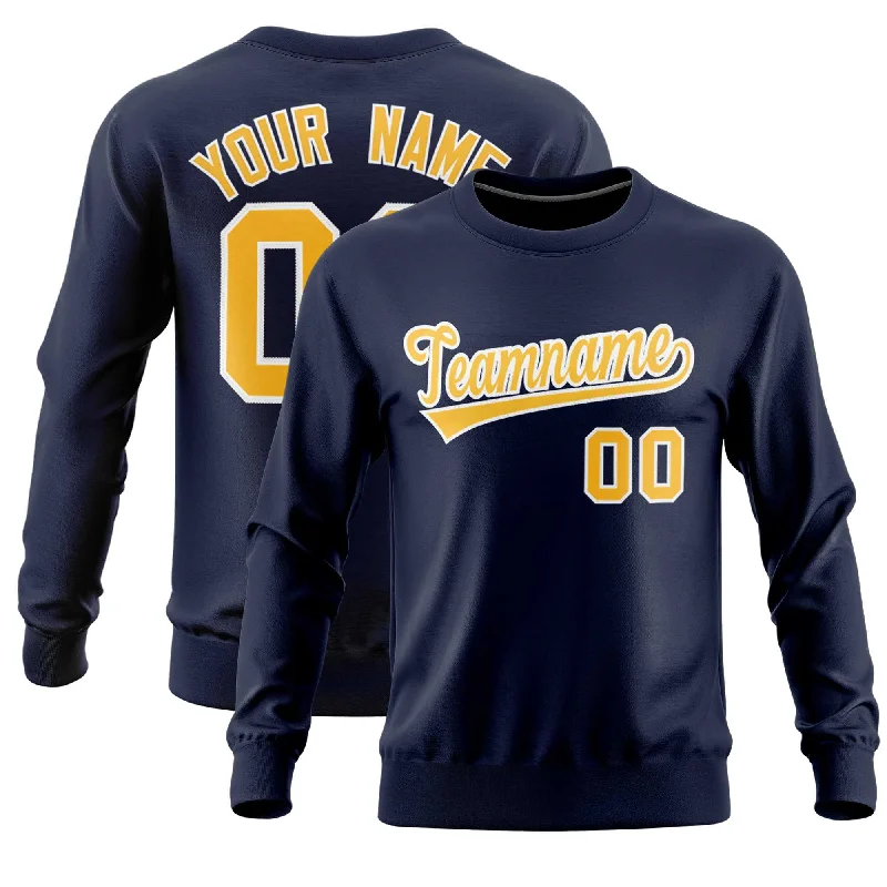 Custom Navy Classic Style Personalized Uniform Pullover Hoodie Dynamic Men's High