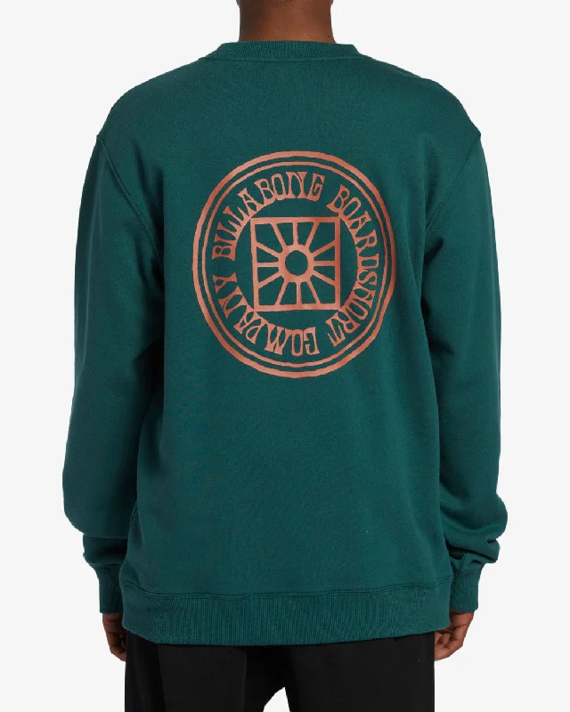 Short Sands Crew Sweatshirt - Deep Teal Monochromatic Office Style