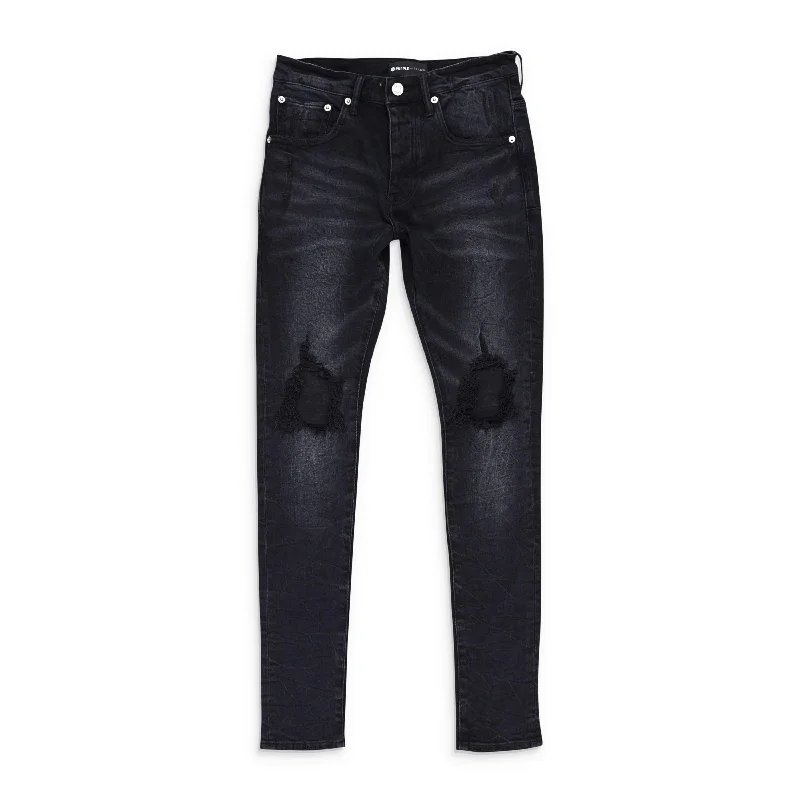 WASH BLOWOUT Black SKINNY JEANS Gym