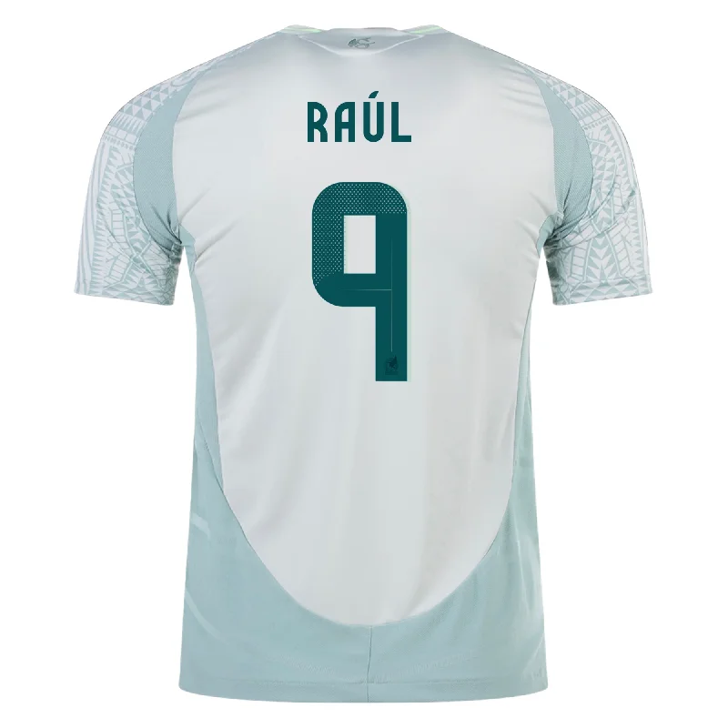 adidas Mens Mexico Authentic Raúl Jiménez Away Jersey 24/25 (Linen Green) Refined Men's European