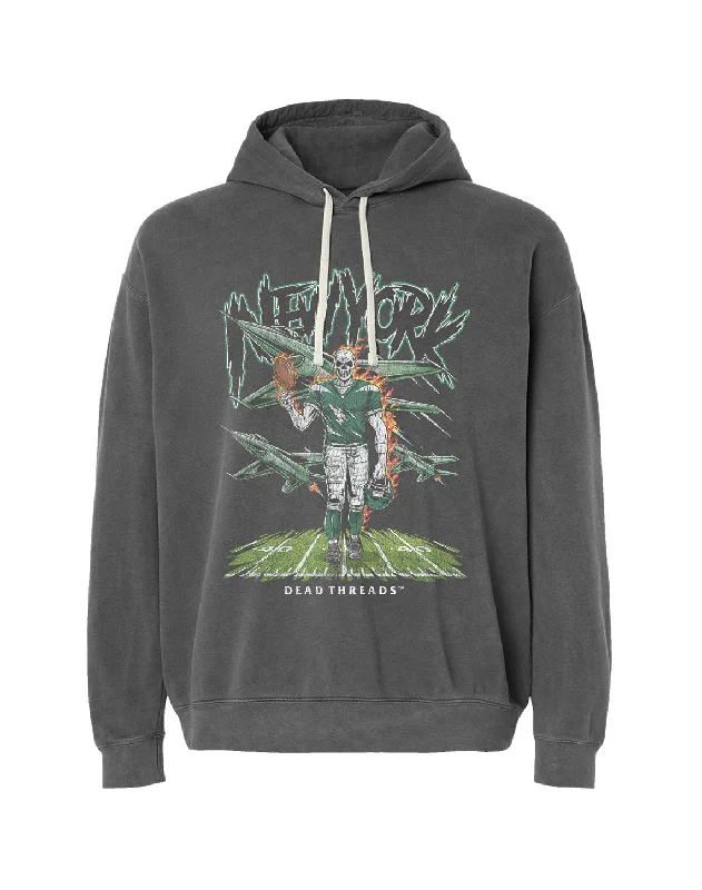 NEW YORK FOOTBALL GREEN - LIGHTWEIGHT HOODIE Artistic Men's Avant