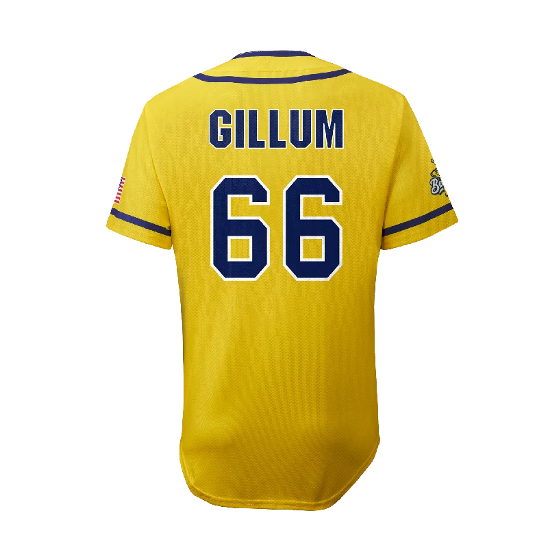 Bananas Tyler Gillum #66 EvoShield Jersey - Yellow Confident Men's High