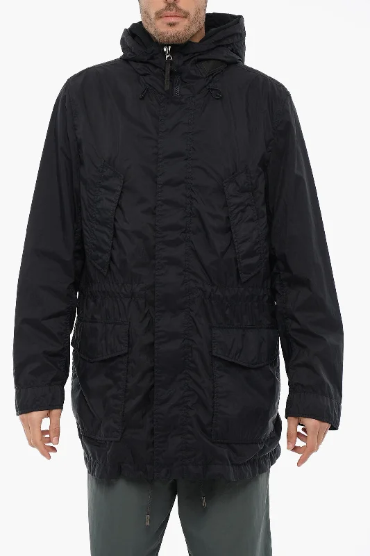 Woolrich Hooded Nylon Parka Tough Men's Tactical