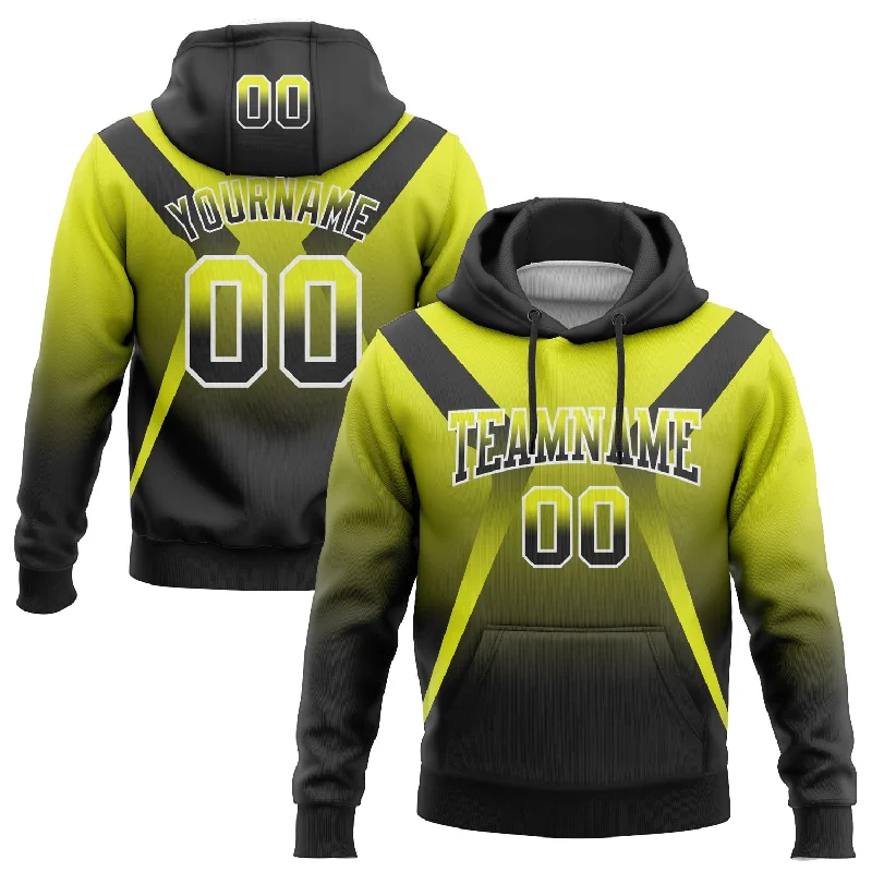 Custom Stitched Neon Yellow Black-White Fade Fashion Arrow Sports Pullover Sweatshirt Hoodie Bold Men's Statement