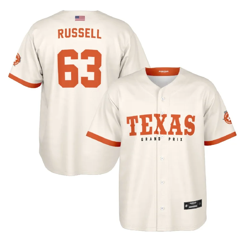 Russell - Off-White Texas GP Jersey Luxurious Men's High