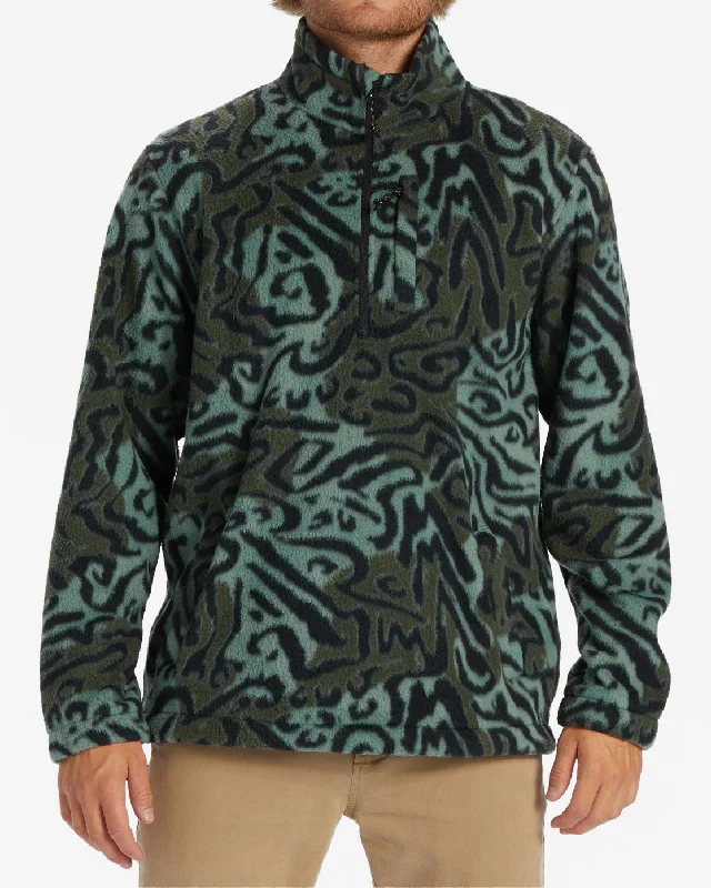 Boundary Half-Zip Mock Neck Fleece - Camo Athletic Men's Compression