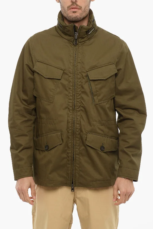 Woolrich Cotton Utility Jacket with Extractable Hood Organic