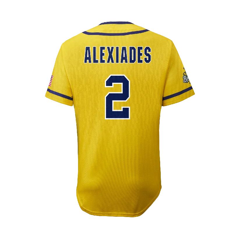 Bananas Reese Alexiades #2 EvoShield Jersey - Yellow Polished Men's Silk