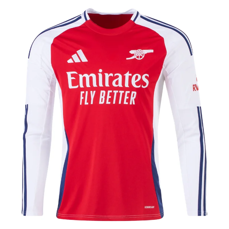 adidas Arsenal Home Long Sleeve Jersey 24/25 (Better Scarlet/White) Elegant Men's Cashmere