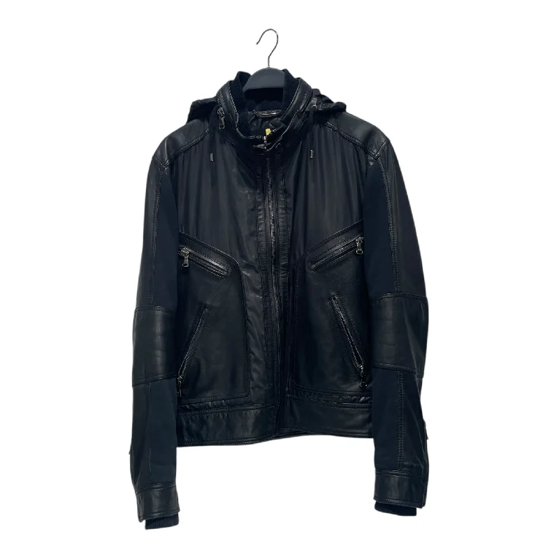 DOLCE&GABBANA/Leather Jkt/52/Leather/BLK/ Classic Men's Pin