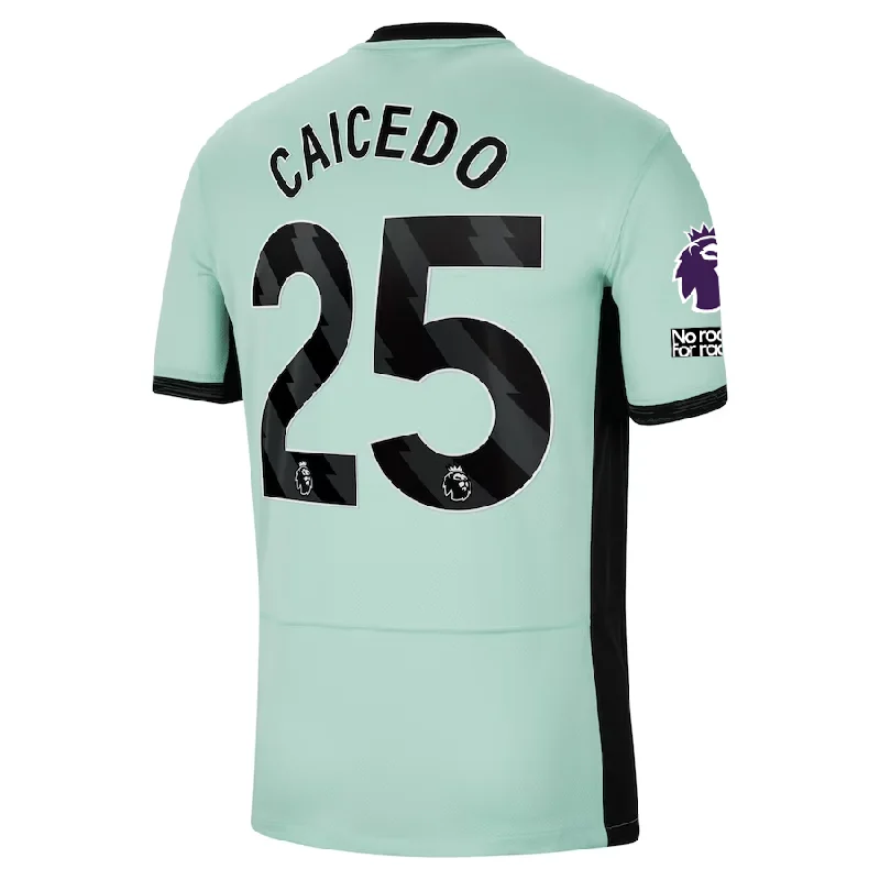 Nike Chelsea Moises Caicedo Third Jersey w/ EPL + No Room For Racism Patches 23/24 (Mint Foam/Black) Lumberjack