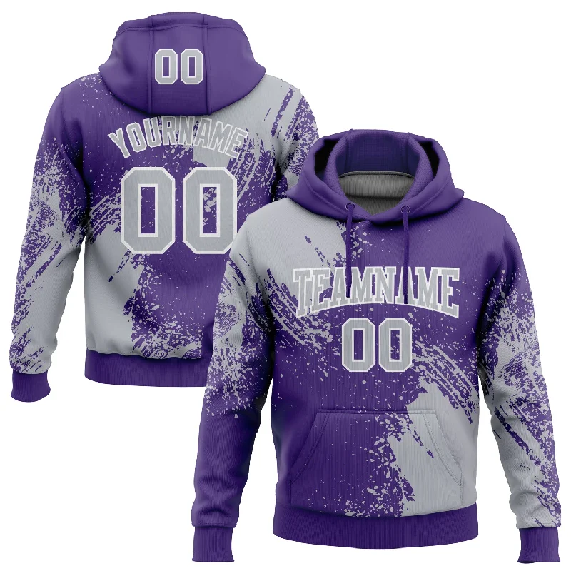 Custom Stitched Purple Gray-White 3D Pattern Design Abstract Brush Stroke Sports Pullover Sweatshirt Hoodie Casual Men's Loose