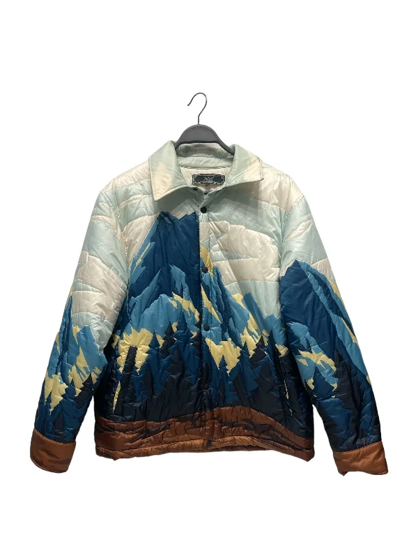 KITH/Puffer Jkt/L/Nylon/BLU/All Over Print/ Business