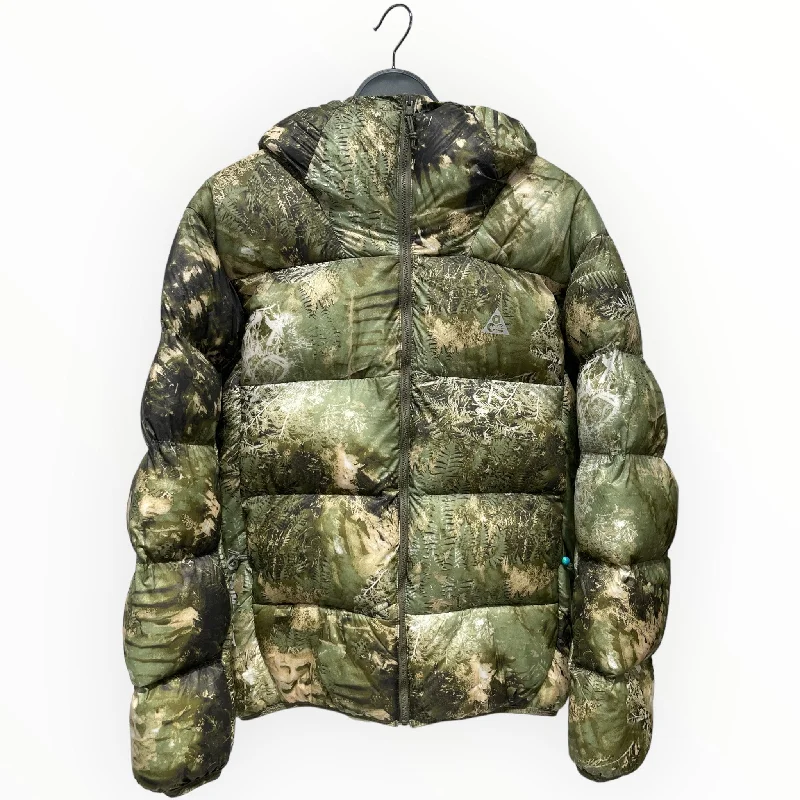 NIKE ACG/Puffer Jkt/S/Nylon/GRN/Camouflage/ Bold Men's Animal