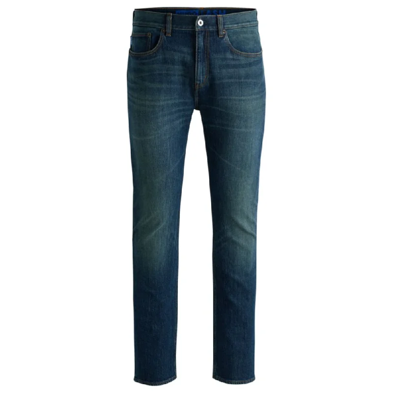 Slim-fit jeans in blue stretch denim Sophisticated Men's French