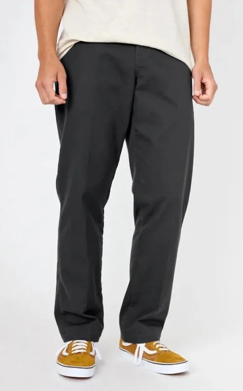 Skateboarding Slim Straight Pants In Black Refined Men's Velvet