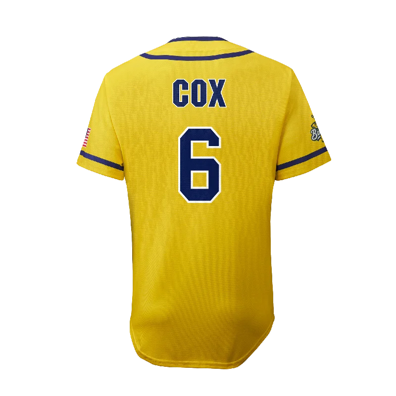 Bananas Ryan Cox #6 EvoShield Jersey - Yellow Tailored