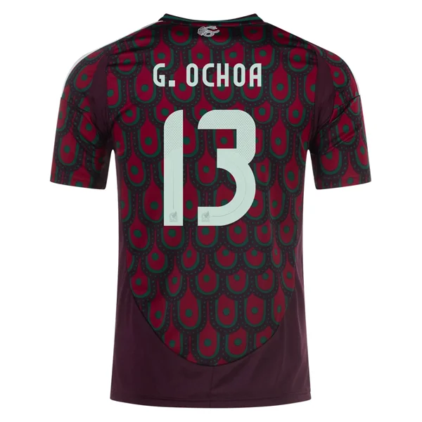 Adidas Mens Mexico Guillermo Ochoa Home Jersey 24/25 (Multicolor) Athletic Men's Compression