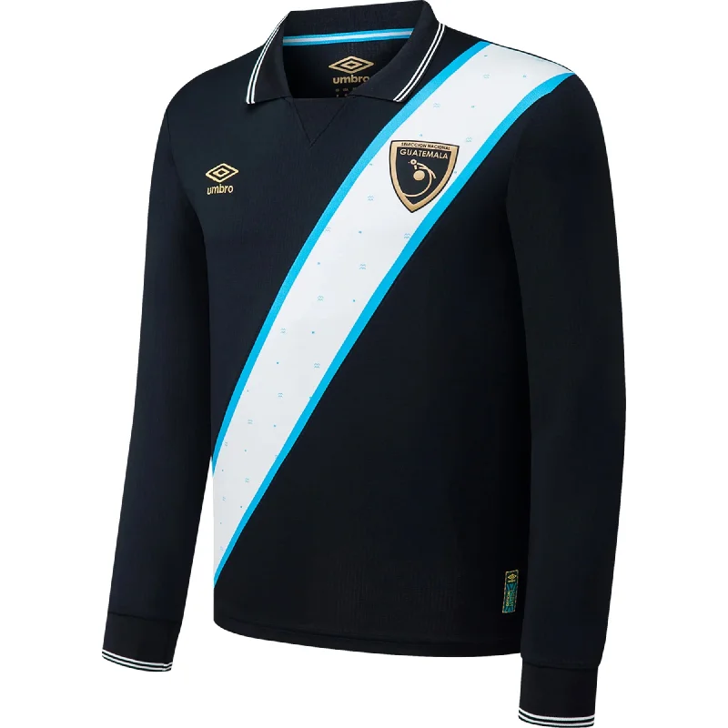 Umbro Guatemala Long Sleeve Third Jersey 23/24 (Black) Modern Men's Geometric