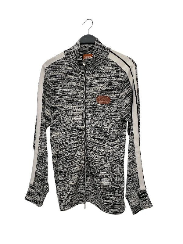 Palm Angels/MISSONI/Jacket/M/Polyester/BLK/Stripe/ZIP UP TRACK BLACK AND WHITE Dynamic Men's High