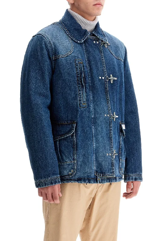 Fay Archive Denim Jacket With 4 Hooks Bohemian Men's Free