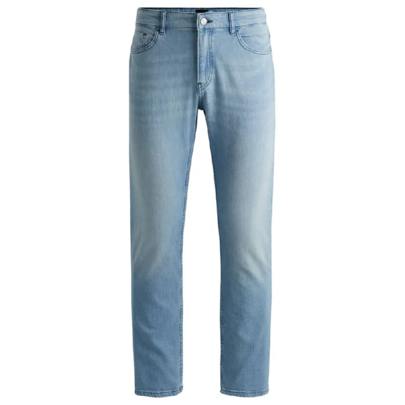 Slim-fit jeans in blue mechanical-stretch denim Refined Men's European