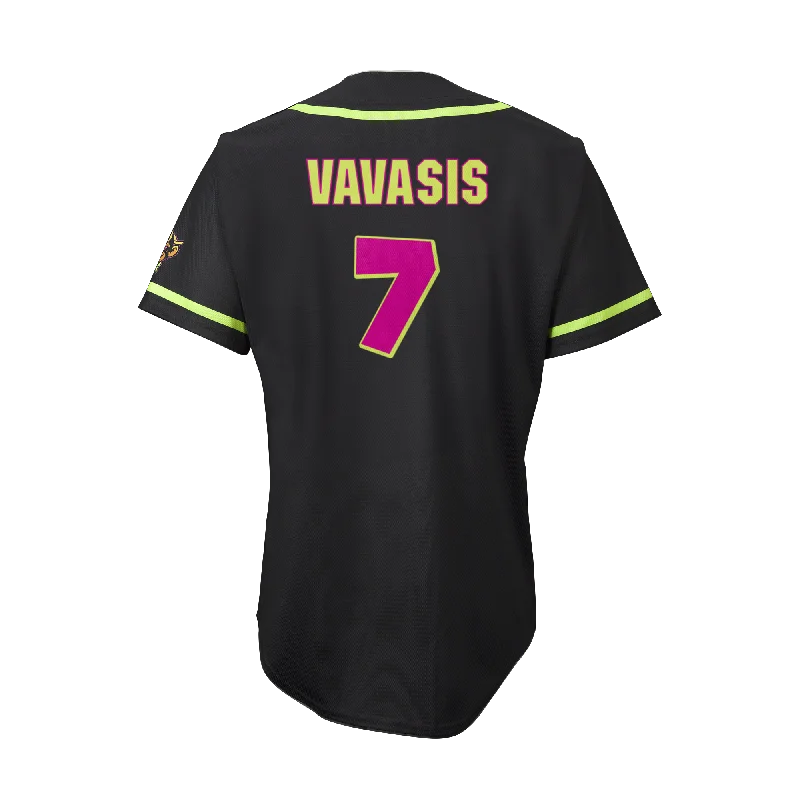 Party Animals Mike Vavasis #7 EvoShield Jersey - Black Traditional Men's Wool