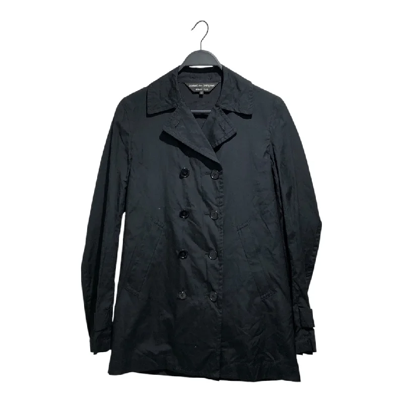 COMME des GARCONS HOMME PLUS/Trench Coat/S/Cotton/BLK/AD 15 Modern Men's Geometric