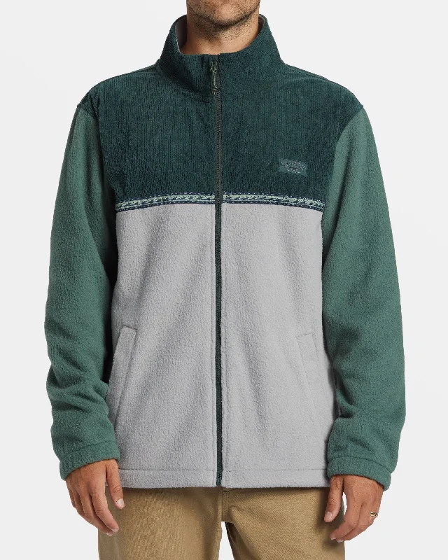 Boundary Trail Polar Fleece Full Zip Pullover - Forest Green Business