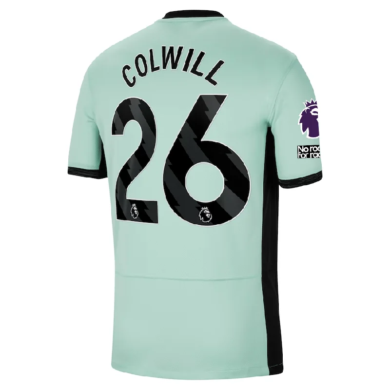 Nike Chelsea Colwill Third Jersey w/ EPL + No Room For Racism Patches 23/24 (Mint Foam/Black) Earthy Men's Hemp