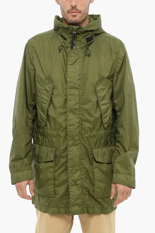 Woolrich Hooded Nylon Parka Elegant Men's Cashmere