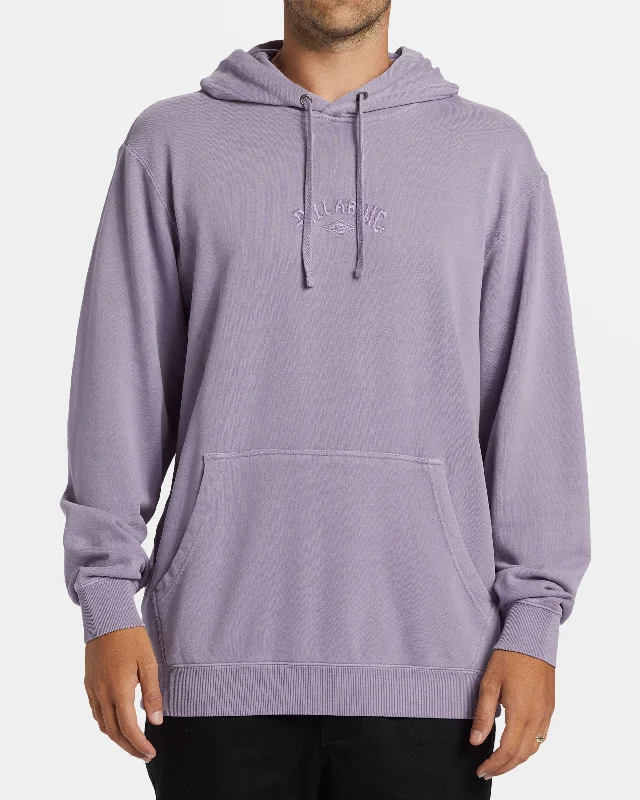 Wave Washed Hoodie - Purple Ash Polished Men's Silk