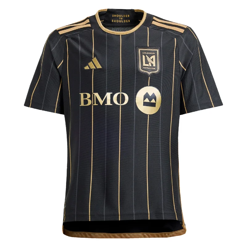 adidas Youth LAFC Home Jersey 24/25 w/ BMO Sponsor (Black/Gold) Elegant Men's Formal 