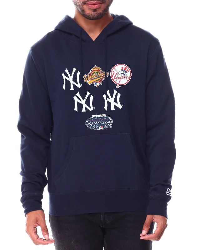 New Era MLB New York Yankees Patch Pride Navy Men's Hoodie 12879526 Dapper Men's 1920S