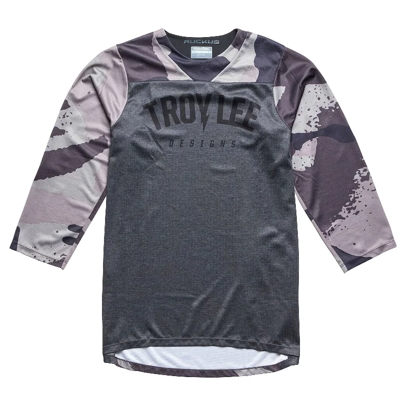 Ruckus 3/4 Jersey Camber Camo Black Heather Bold Men's Animal