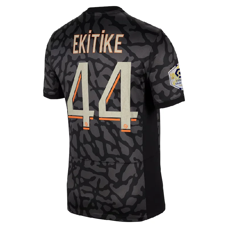 Nike Paris Saint-Germain Ekitike Third Jersey w/ Ligue 1 Patch 23/24 (Anthracite/Black/Stone) Casual Men's Japanese 