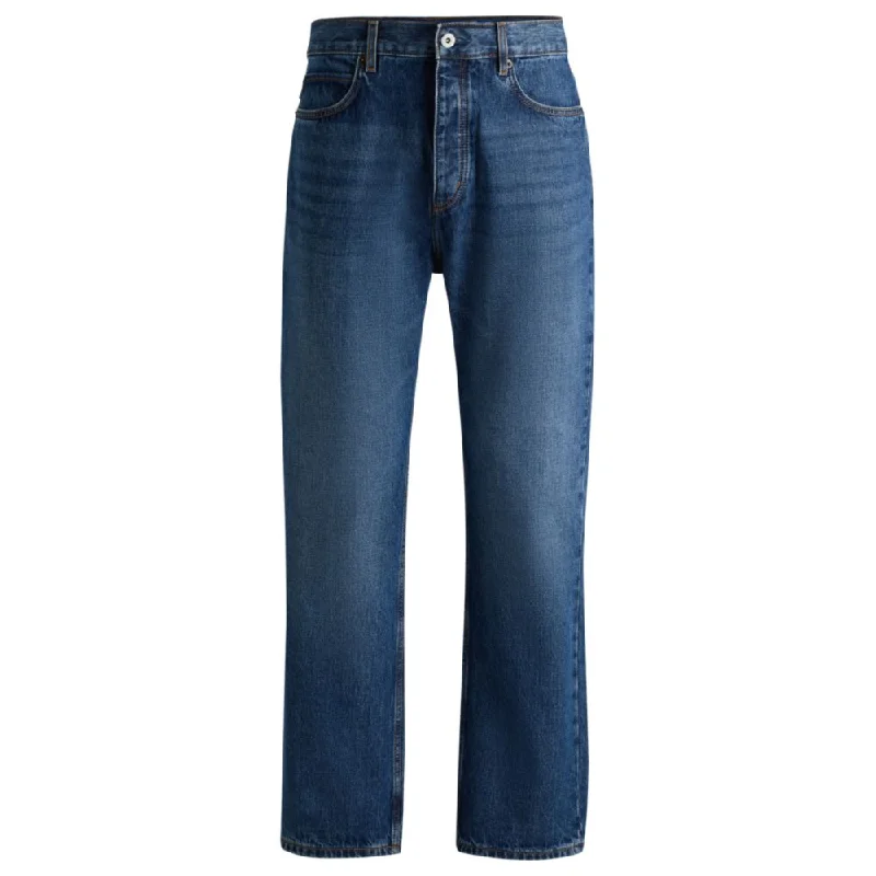 Baggy-fit jeans in blue denim Beach