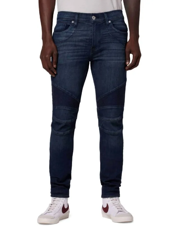 Men's Ethan Biker Skinny Jeans In Blue Dapper Men's Bow