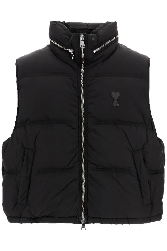 Ami Alexandre Matiussi Men's Sleeveless Down Jacket With Elegant Men's Cashmere