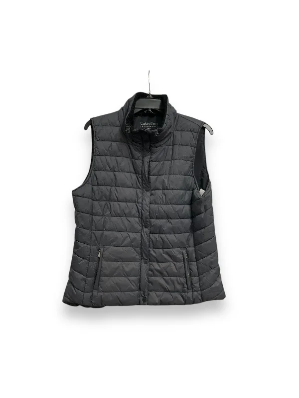 Vest Puffer & Quilted By Calvin Klein In Grey, Size: L British Gentleman Style