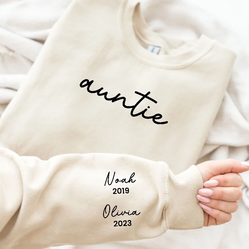 On My Sleeve Personalised Auntie Sweatshirt Traditional Men's Wool