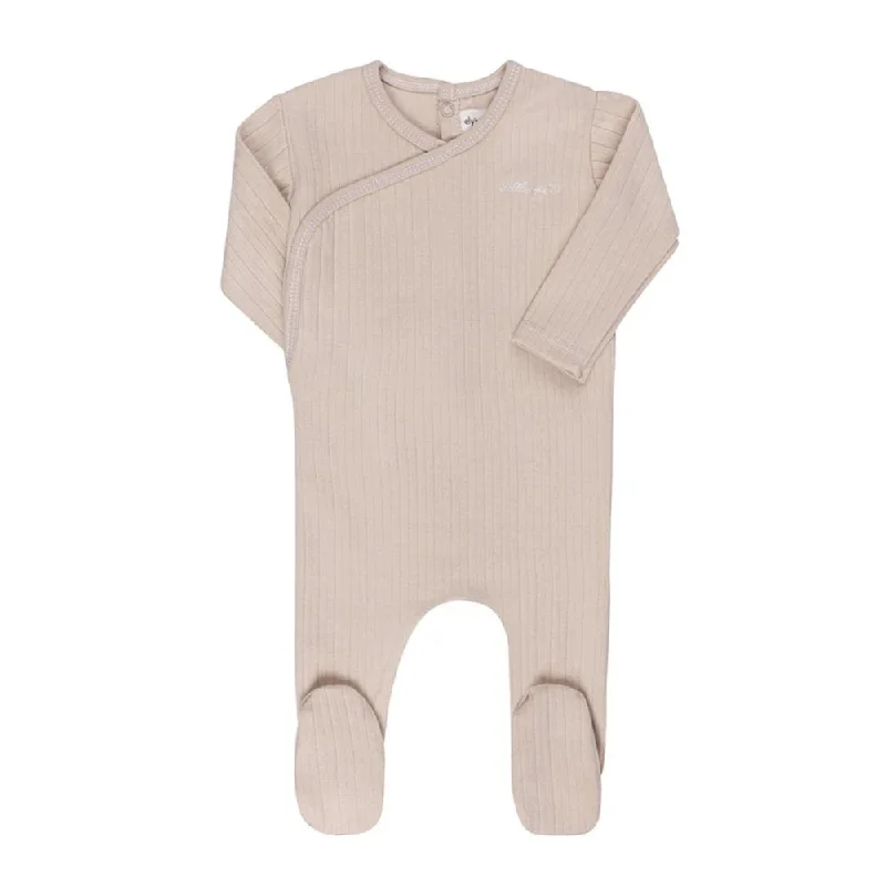 Ely’s & Co Organic Cotton Little One Collection- Tan - Kimono Footie Sporty Men's Athleisure 