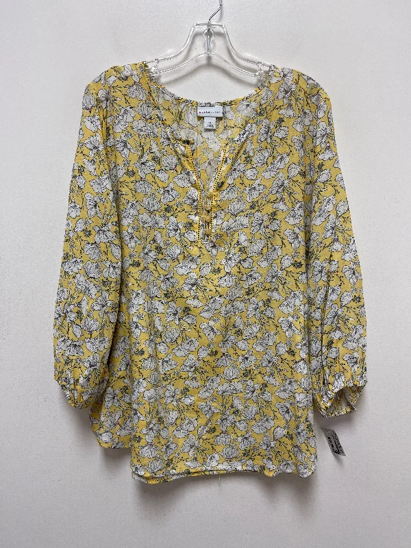 Yellow Top Long Sleeve Liz Claiborne, Size Xl Sophisticated Men's French