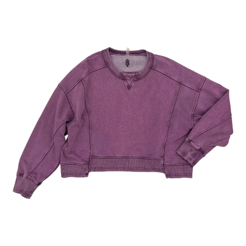 Sweatshirt Crewneck By Free People In Purple, Size:M Sporty Men's Tennis