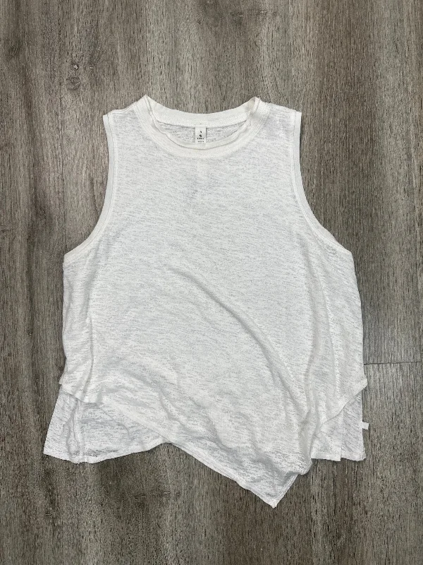 Athletic Tank Top By Lululemon In White, Size: M Sleek Men's Metallic