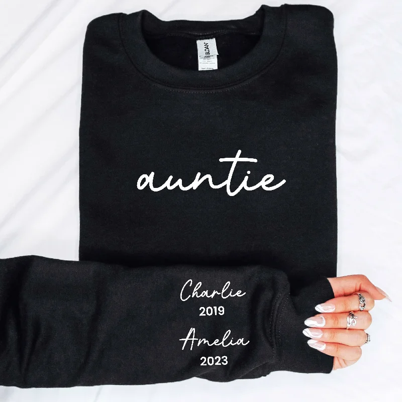 On My Sleeve Personalised Auntie Sweatshirt Refined Men's Velvet