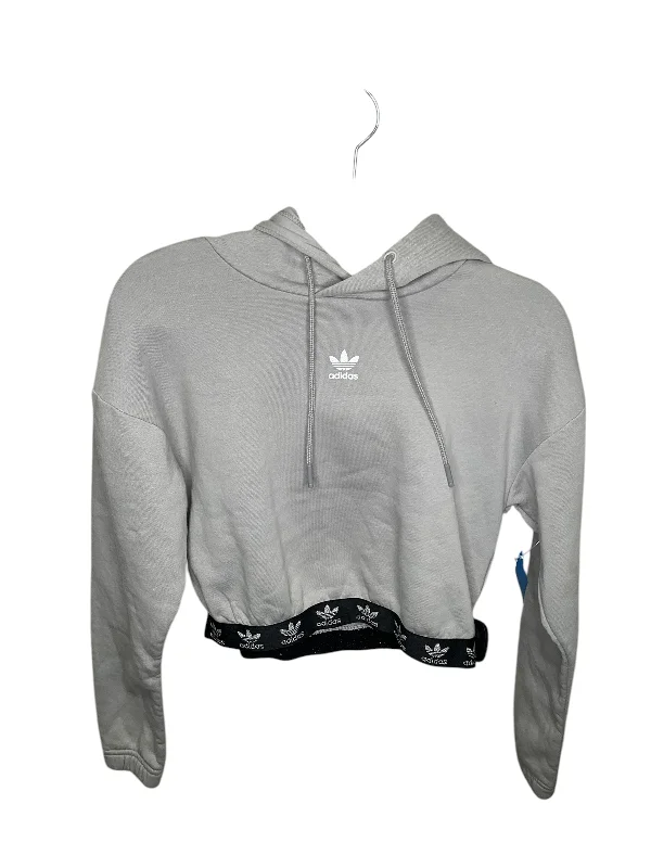 Sweatshirt Hoodie By Adidas In Grey, Size: M Trendy Men's Scandinavian